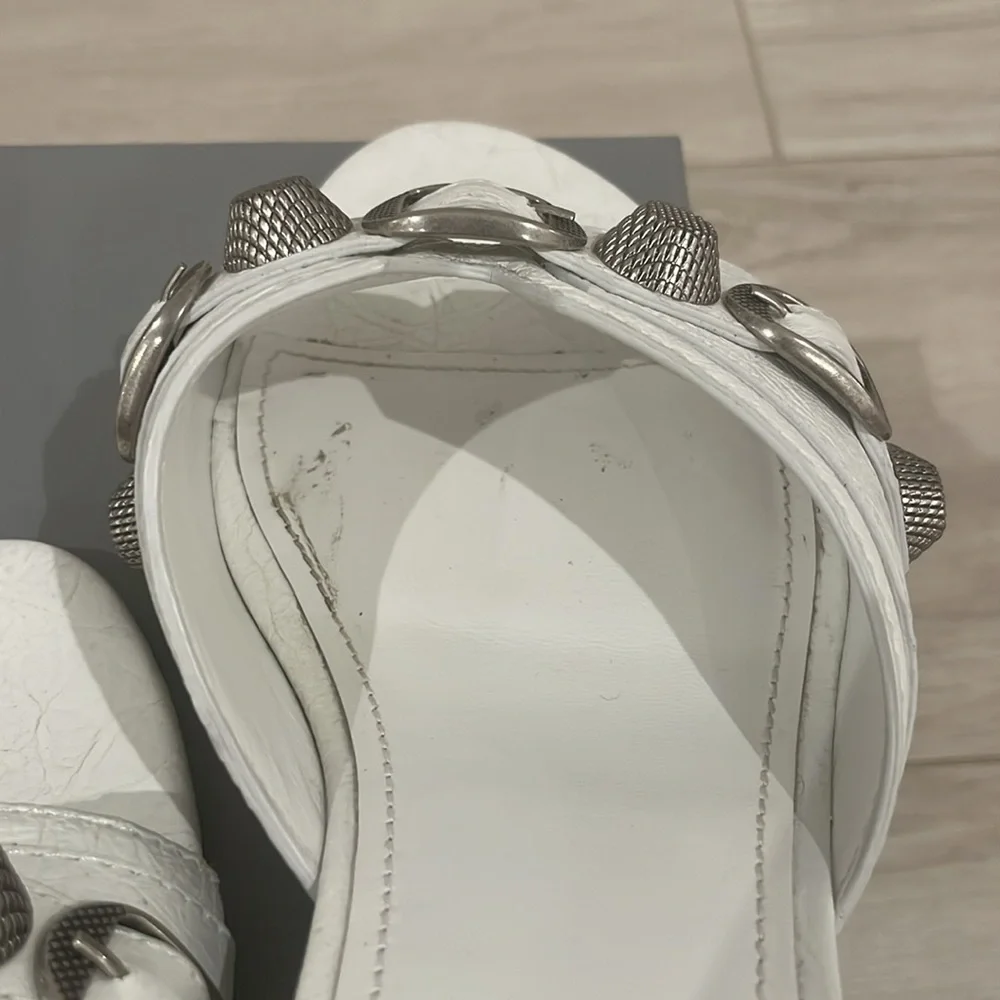 Balenciaga Cagole Mule in White Size 7.5 - Picture 10 of 15